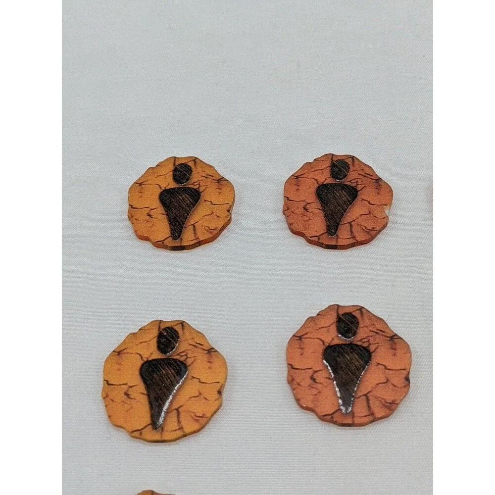 Lot Of (12) Spirit Island Acrylic Orange Player 1 Turn Reminder Tokens